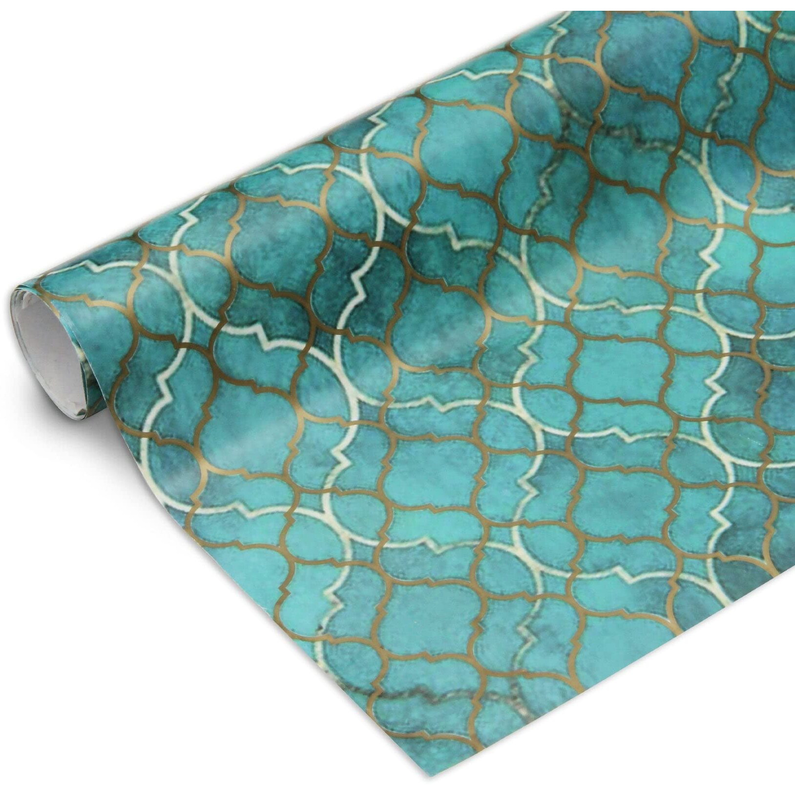 Little Birdie Gift Wrapping Paper Sheets Moroccan Double Trellis Aqua Shimmer 20 X 30Inch 8 Sheets |Gift Papers For Packaging |Gift Covers Wrapper Roll | Colorful Wrapping Paper | 1 Designs X 8