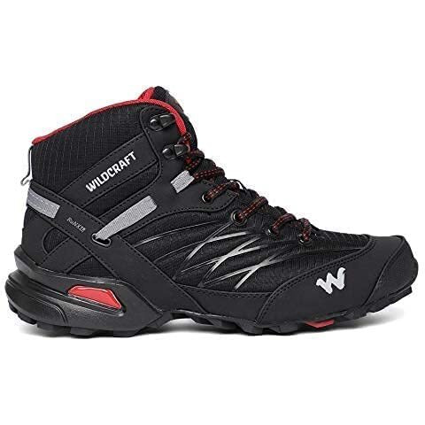 Wildcraft Men's Runx Tr Hugo Black_Red Trekking&Hiking Shoes (51657) - 7 Uk/India (41 Eu) (8 Us)