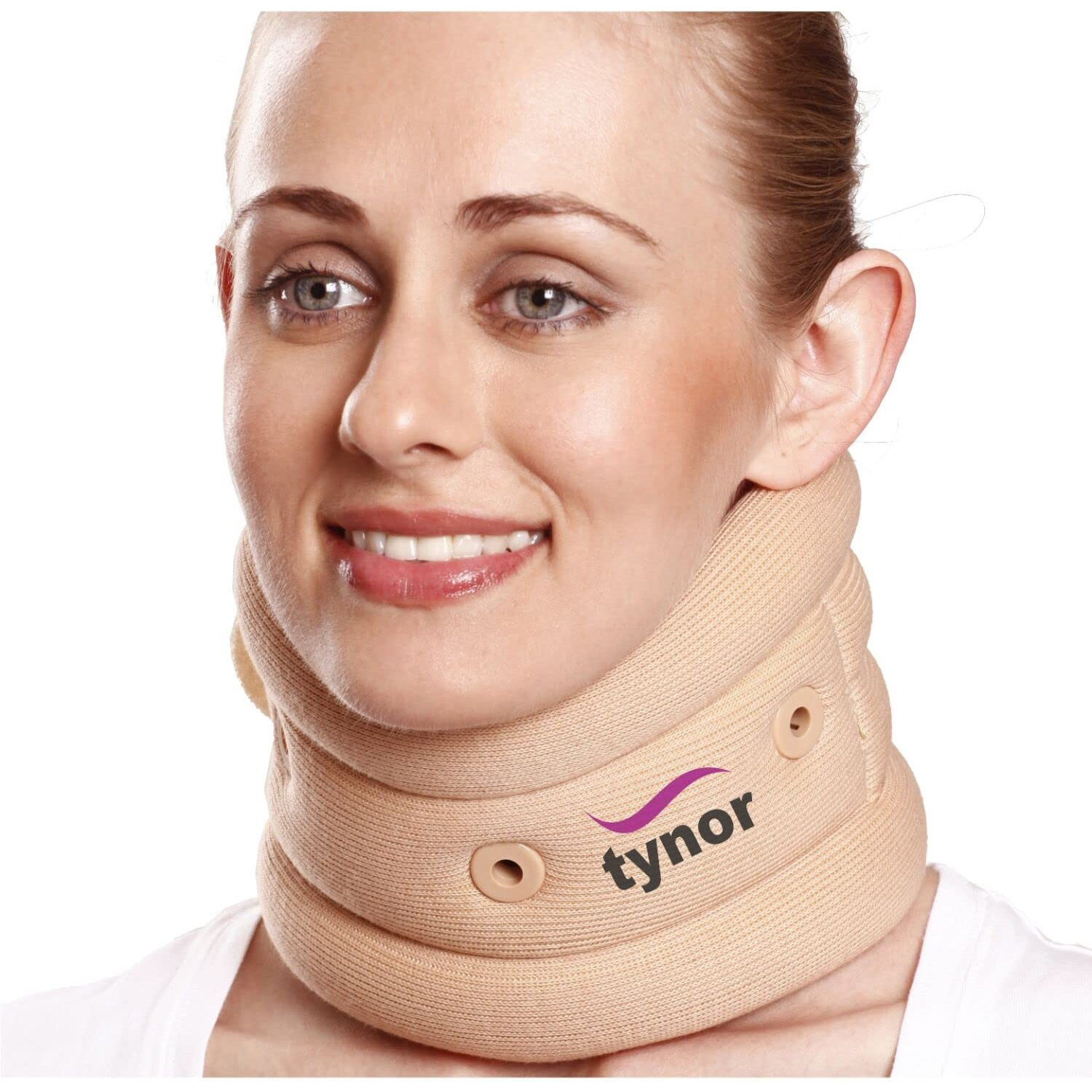 Tynor Cervical Collar Soft With Support, For Neck Support & Pain Relief | For Post-Surgery, Injury & Arthritis | Soft Comfortable & Durable For Men & Women | Pack Of 1 (Beige, Large)