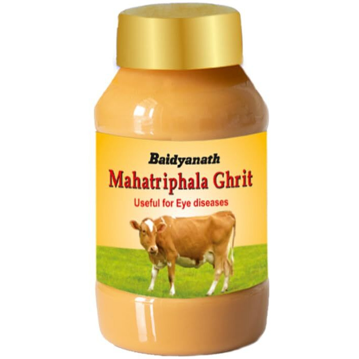 Baidyanath Mahatriphala Ghrita - 100G | Ayurvedic Eye Care Formula With Triphala | Vasak & Nilophar For Overall Eye Health And Wellness