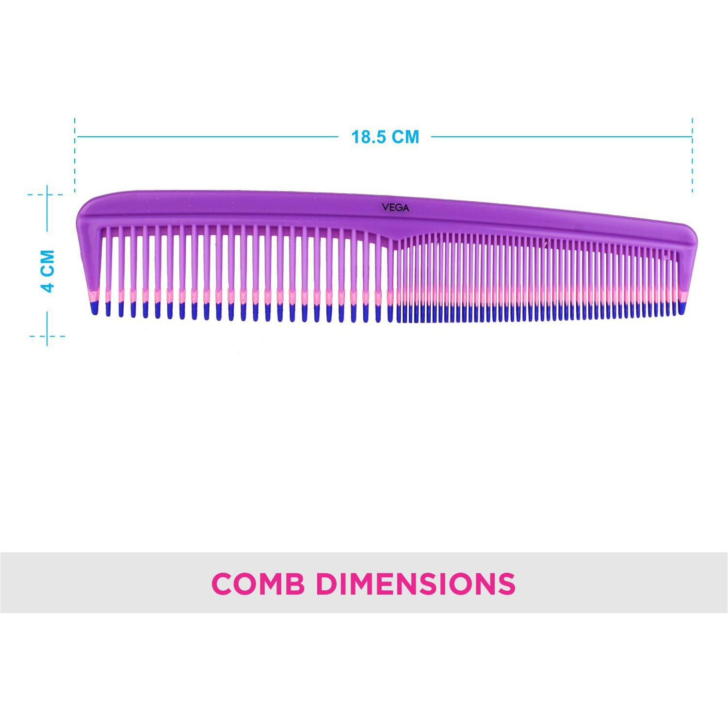Vega Grooming Comb (India's No.1* Hair Comb Brand) For Men And Women, Small (1279)