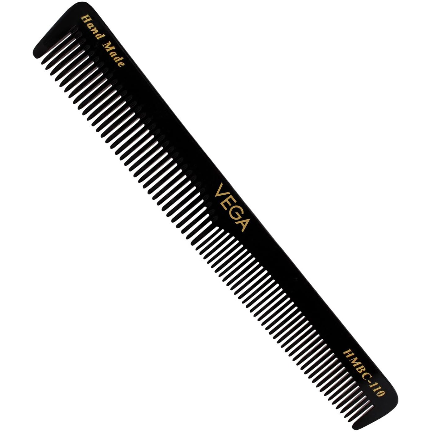 Vega General Grooming Hair Comb, (India's No.1* Hair Comb Brand)For Men And Women, Black, Handmade, (Hmbc-110)