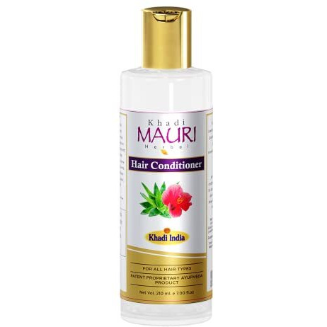 Khadi Mauri Herbal Hair Conditioner - Nourishes & Deeply Conditions Hair & Scalp For Smooth & Silky Hair - Enriched With Aloe Vera - 210 Ml