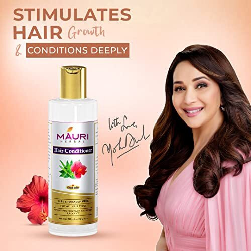 Khadi Mauri Herbal Hair Conditioner - Nourishes & Deeply Conditions Hair & Scalp For Smooth & Silky Hair - Enriched With Aloe Vera - 210 Ml