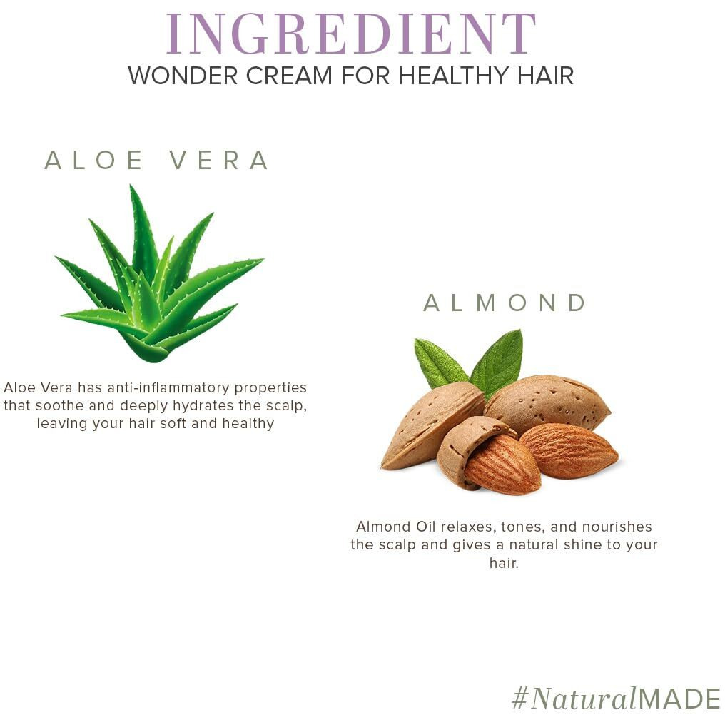 Khadi Natural Protein Hair Cream For Soft & Shiny Hair | Cream For Silky Hair | Natural Hair Cream For Dry Hair | Paraben & Silicone-Free | Suitable For All Hair Types| 150G