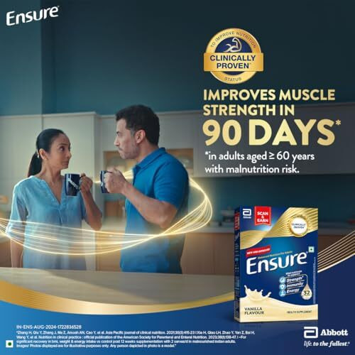 Ensure No 1 Nutritional Supplement Drink In The World 32 Nutrients High Protein,Calcium,Vit D, Vanilla 400G/375G, Wt May Vary