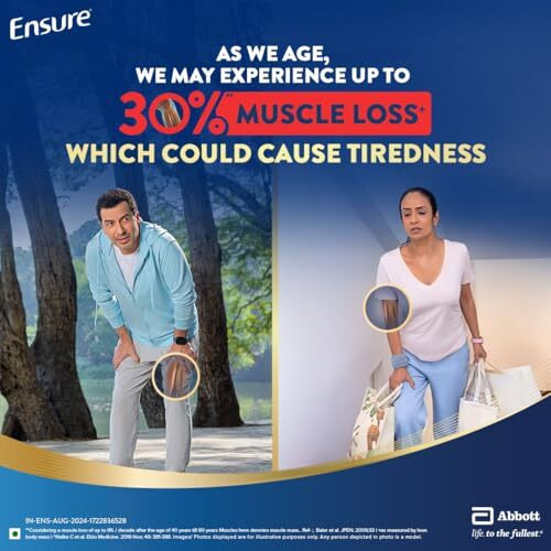Ensure No 1 Nutritional Supplement Drink In The World 32 Nutrients High Protein,Calcium,Vit D, Vanilla 400G/375G, Wt May Vary
