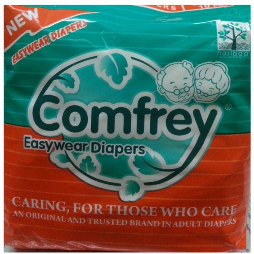 Comfrey Adult Pant Type Easy Wear Diapers Xlarge - 10's Size 35Inches To 47Inches, 10 Count