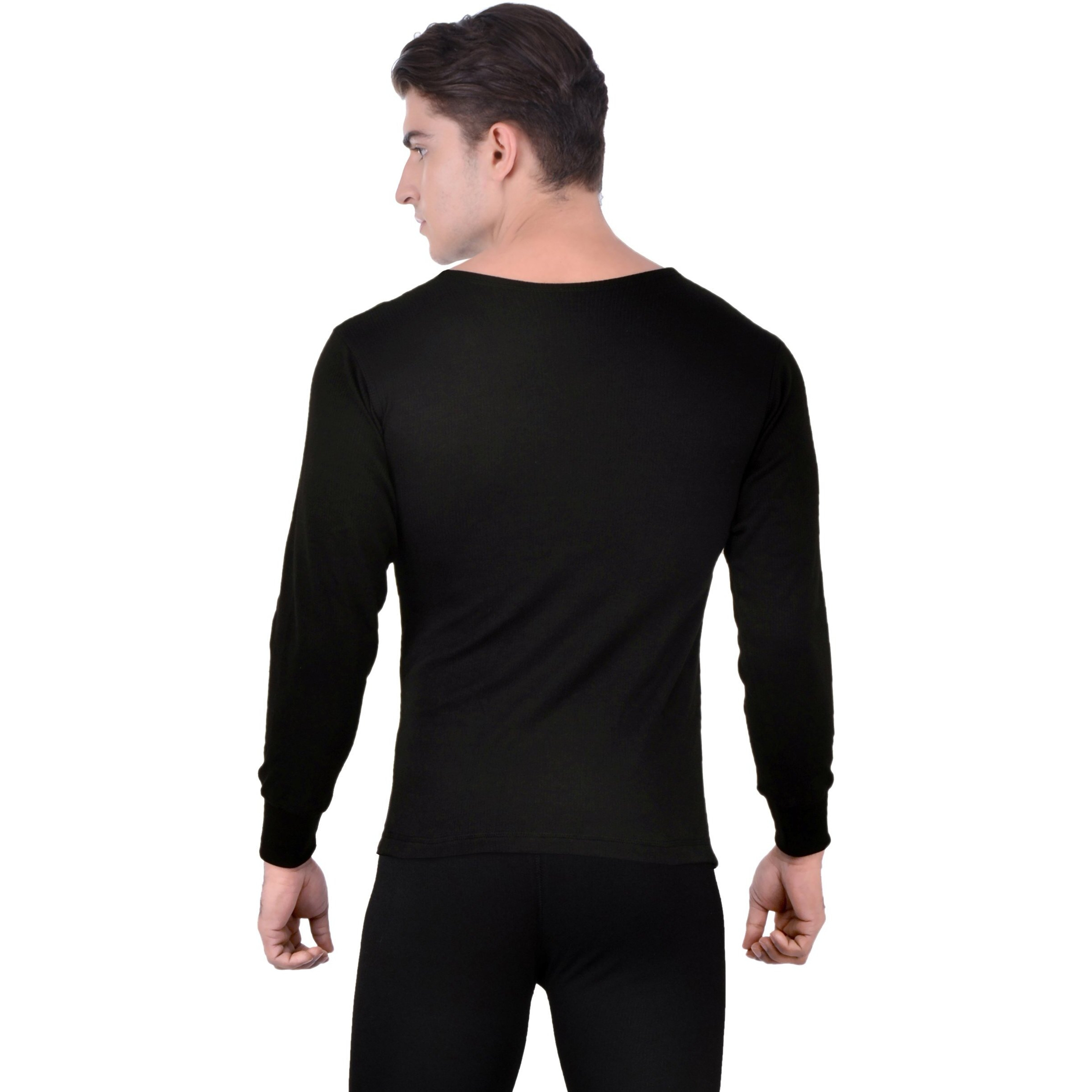 Lux Inferno Mens Cotton Thermal Top (Inferno_Bl_Fs_Vn_80_Black_Small)