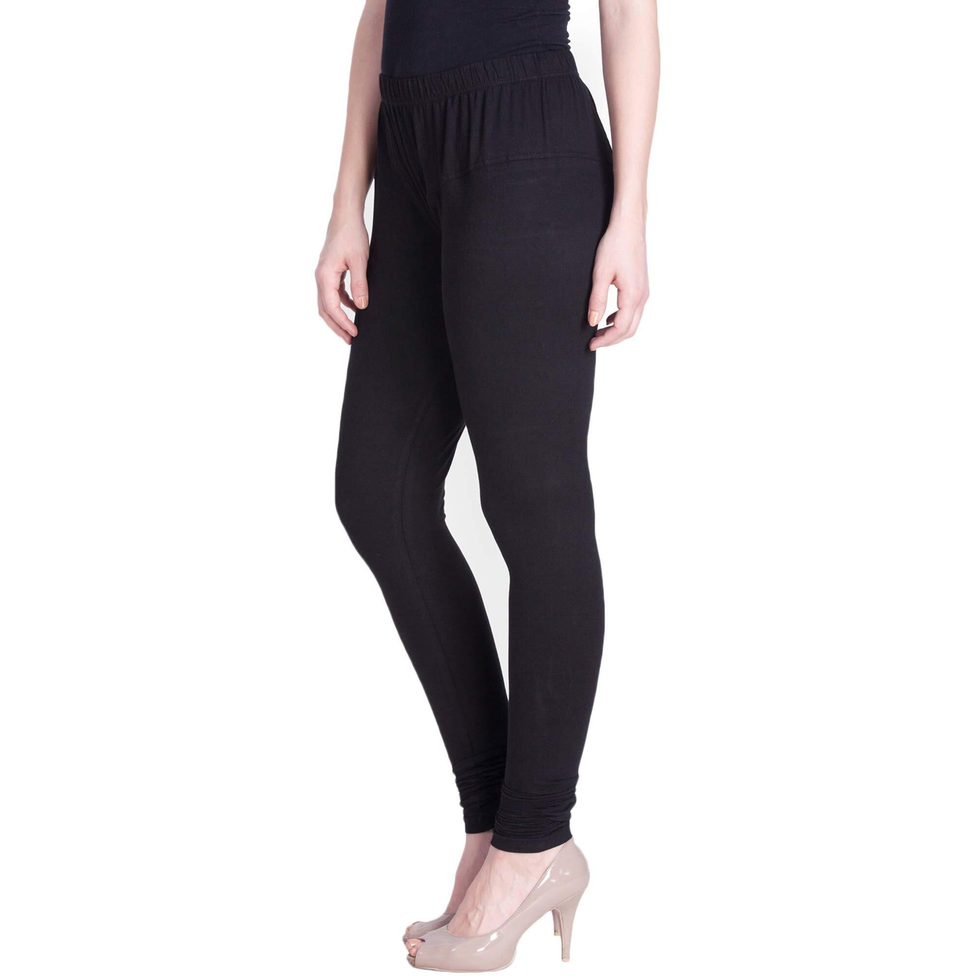 Lyra Women Solid Premium Cotton Churidar Leggings | Mid-Waist | Fashionwear