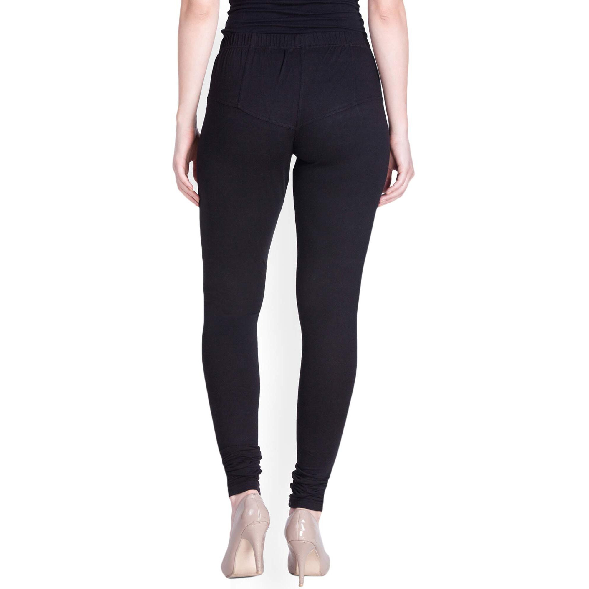 Lyra Women Solid Premium Cotton Churidar Leggings | Mid-Waist | Fashionwear