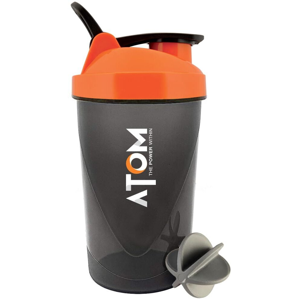 As-It-Is Nutrition Atom Protein Gym Shaker For Lump Free Shakes With Mixer Ball, 100% Leak Proof, Bpa Free, Food Grade Plastic, With Measurement, 470Ml