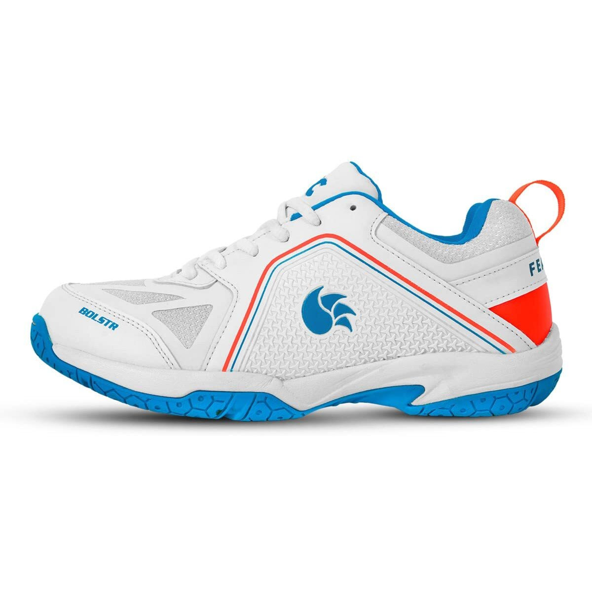 Dsc Men's Dbsb-Ot-1 Bolstr Orange/Turquoise Badmintion Shoes - 1 Uk