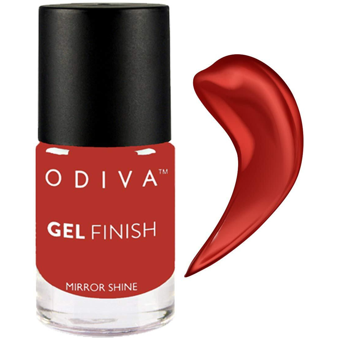 Odiva Gel Finish Nail Polish, Quick-Dry, Nail Paint, Long Lasting, Chip Resistant, High Gloss, 11 Ml (01 Cherry Pie (Red))
