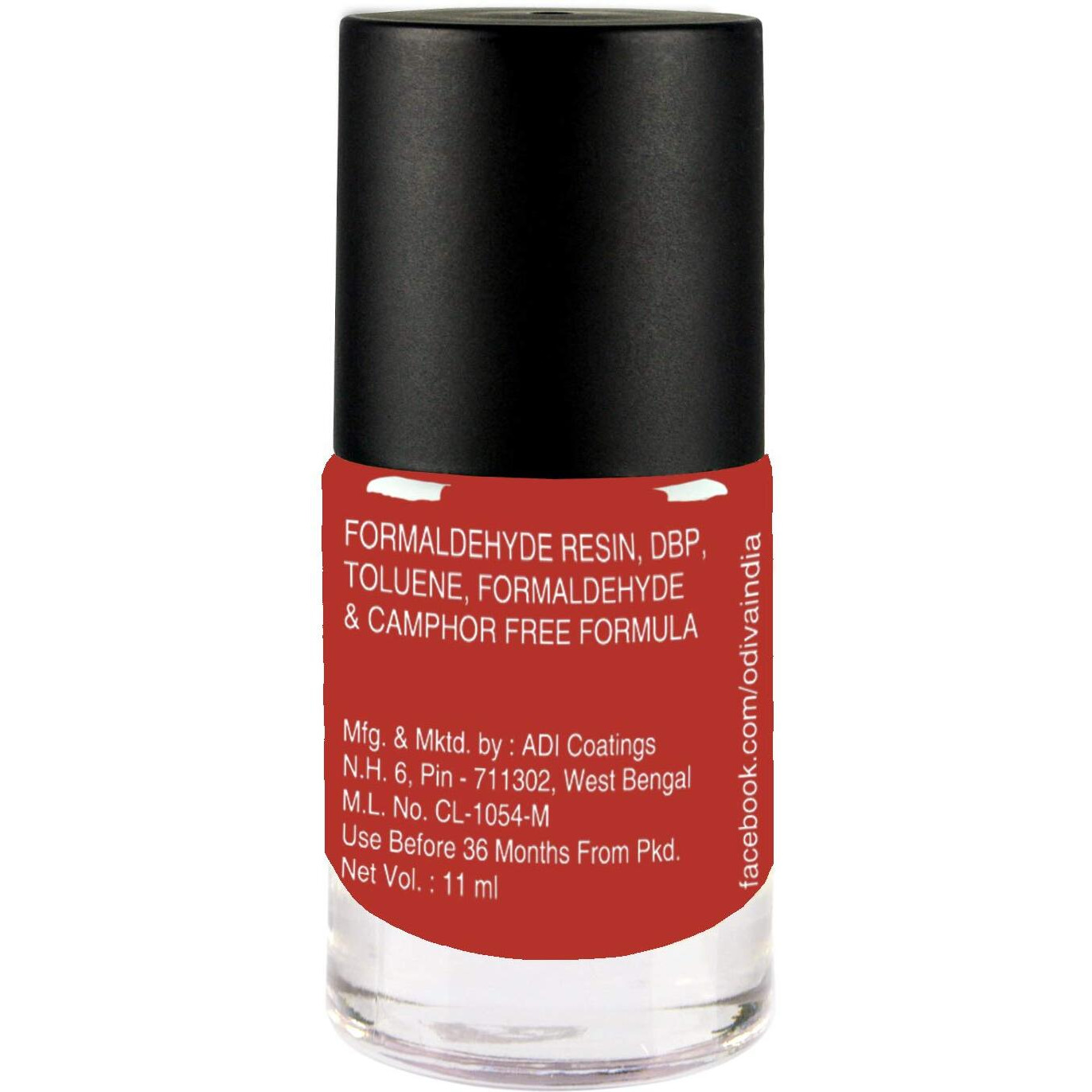 Odiva Gel Finish Nail Polish, Quick-Dry, Nail Paint, Long Lasting, Chip Resistant, High Gloss, 11 Ml (01 Cherry Pie (Red))