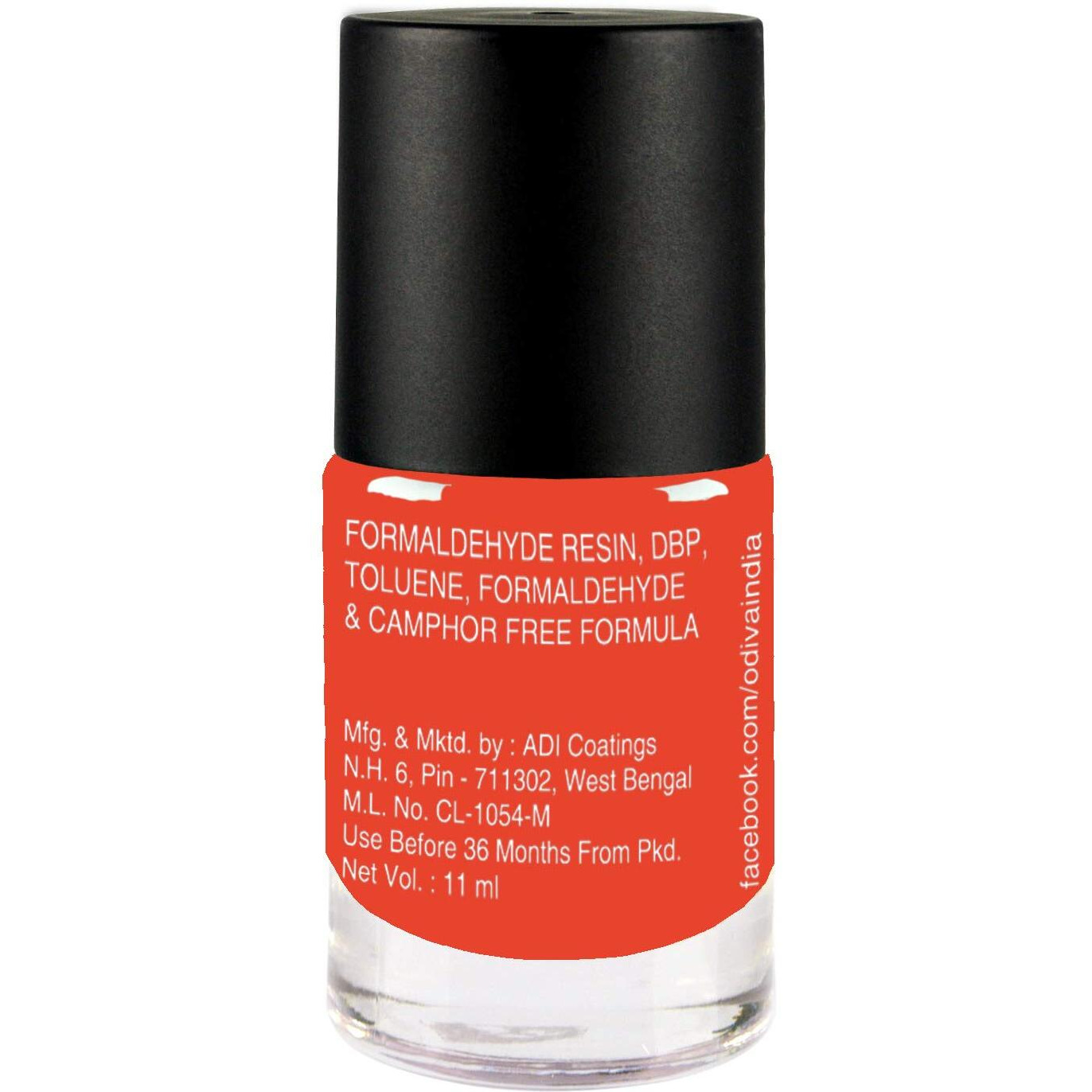 Odiva Gel Finish Nail Polish, Quick Drying, Long Lasting, Chip Resisting Formula With High Shine & Full Coverage, 11 Ml (02 Orange Blossom(Orange))