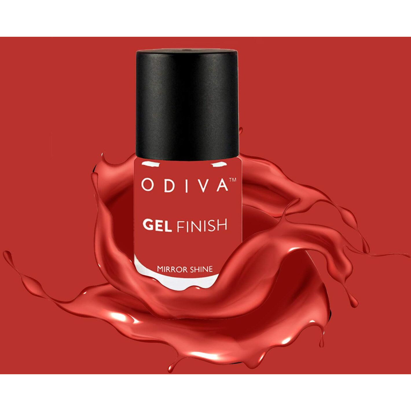 Odiva Gel Finish Nail Polish Super Glossy Finish, Non-Chipping, Quick Drying Nail Polish, 11 Ml (006 Tropical Paradise(Red))