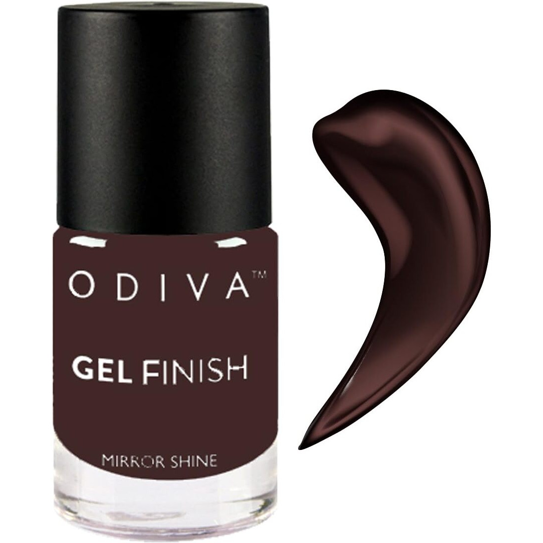 Odiva Gel Finish Nail Polish Long Lasting, Chip Resistant, Quick Dry 11 Ml (10 Burgundy Wine)