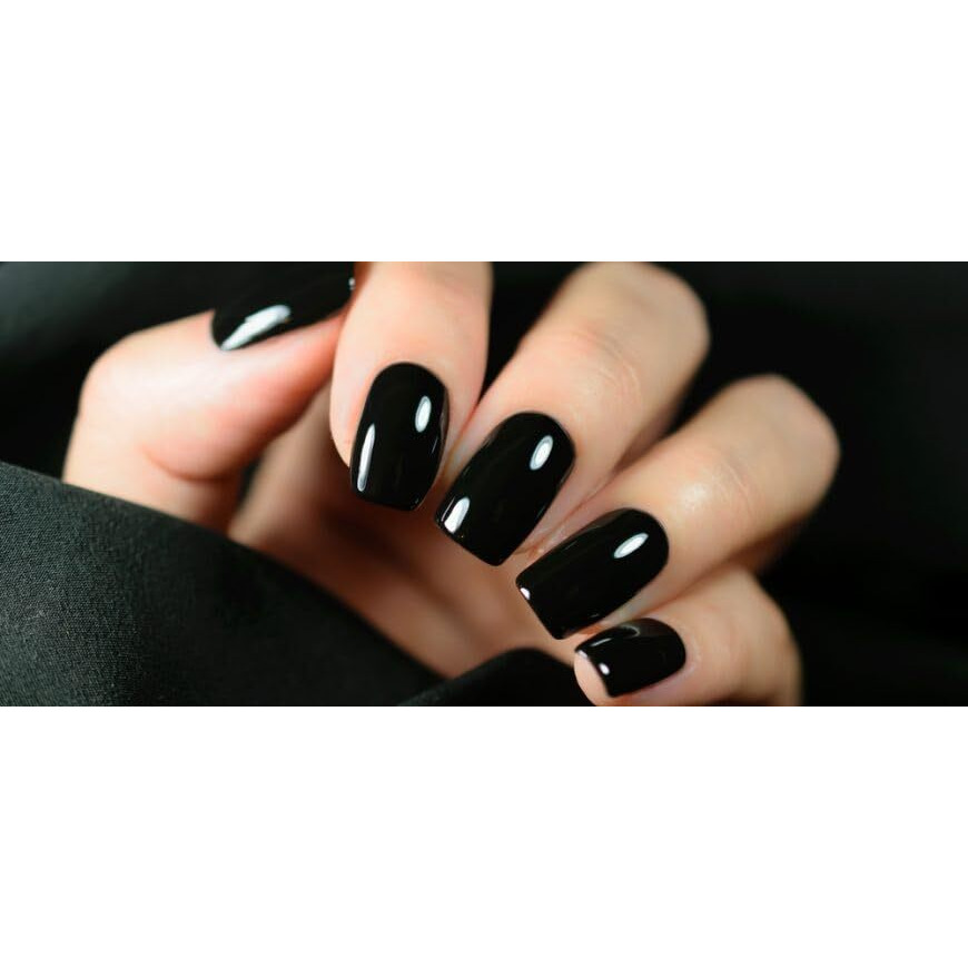 Odiva Gel Finish Nail Polish Long Lasting Smooth Finish 11 Ml (13 Lbd (Black))