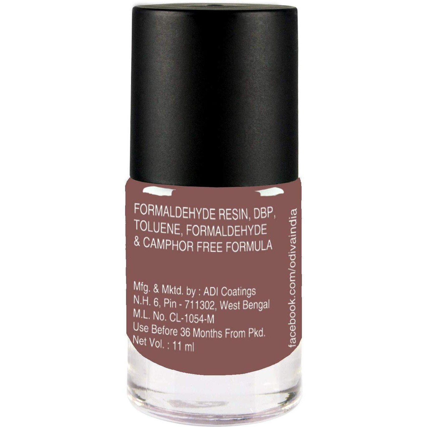 Odiva Gel Finish Nail Polish, Glossy Finish, Long Lasting Nail Paint | Chip Resistant, Quick Drying Nail Polish, 11 Ml (015 Choco Pie Dip (Light Brown))