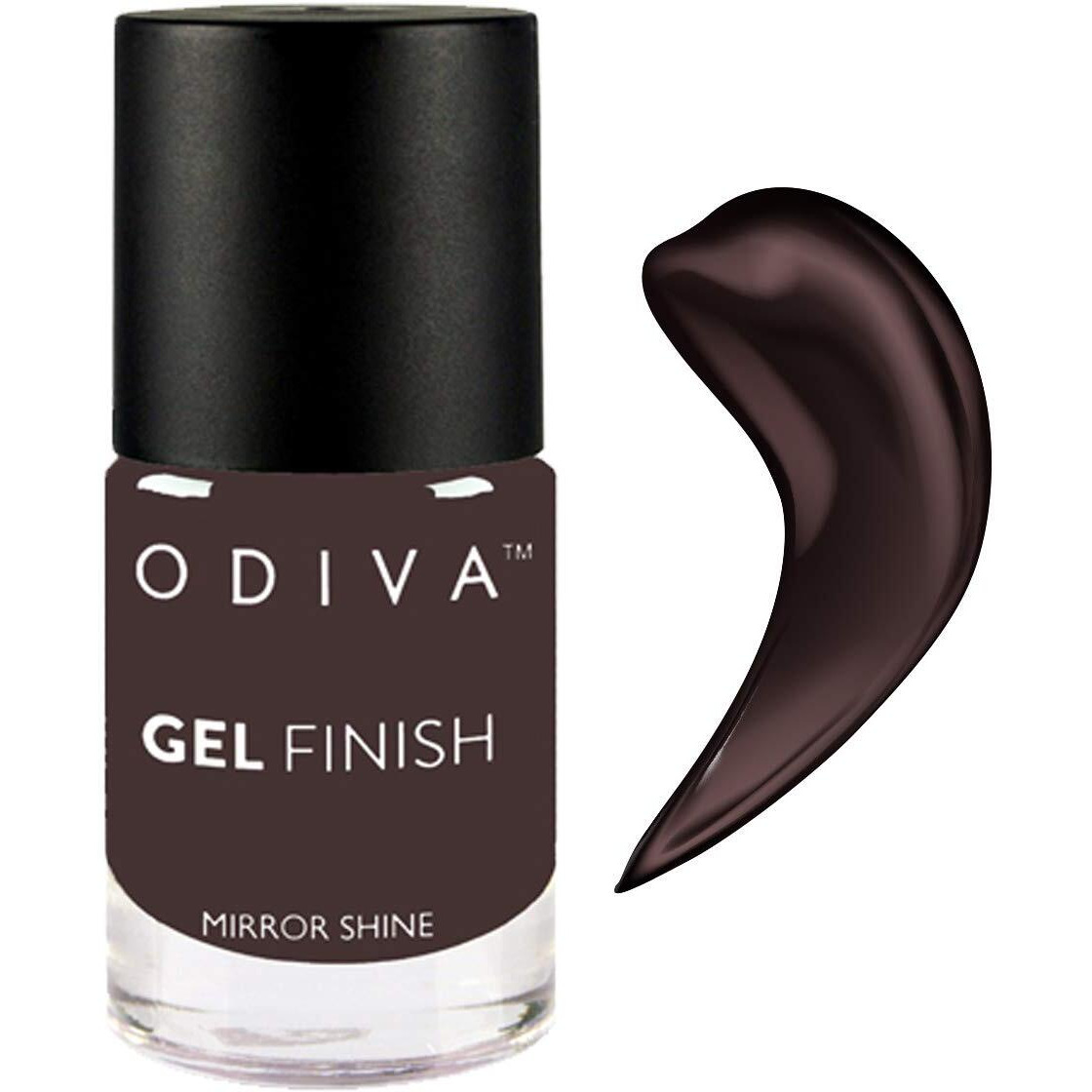 Odiva Gel Finish Nail Polish, High Shine Nail Polish, High Coverage And Shine, Classy Look, Chip-Resistant Formula, Nail Paint 11 Ml (016 Coco Paradise (Brown))