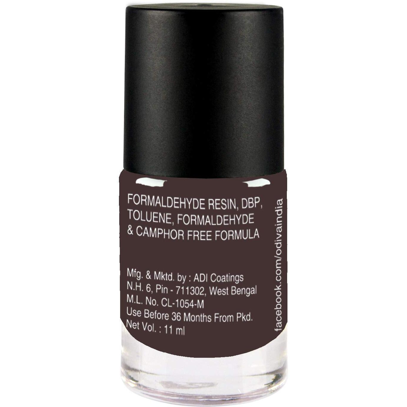 Odiva Gel Finish Nail Polish, High Shine Nail Polish, High Coverage And Shine, Classy Look, Chip-Resistant Formula, Nail Paint 11 Ml (016 Coco Paradise (Brown))