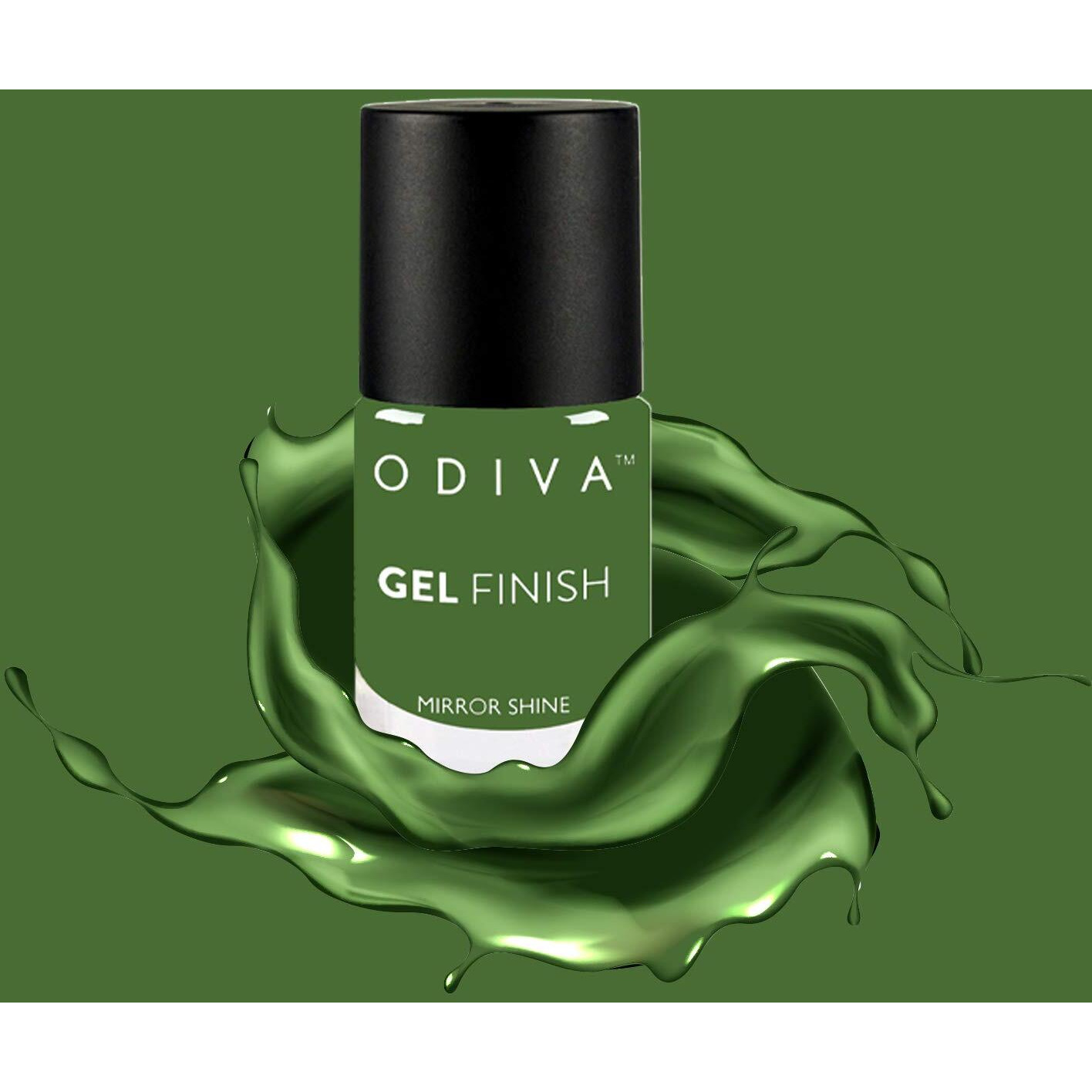 Odiva Gel Finish Nail Polish Quick Drying, Long Lasting Nail Enamel, Non-Chipping & No Harmful Chemicals, 11 Ml (17 Meadow Secrets,Green)