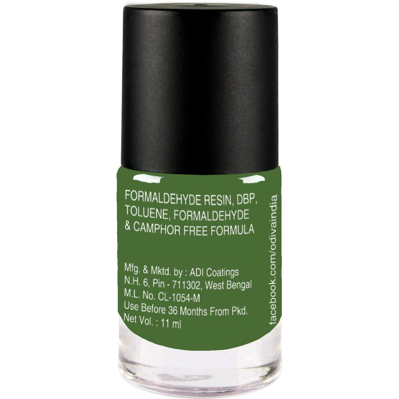 Odiva Gel Finish Nail Polish Quick Drying, Long Lasting Nail Enamel, Non-Chipping & No Harmful Chemicals, 11 Ml (17 Meadow Secrets,Green)