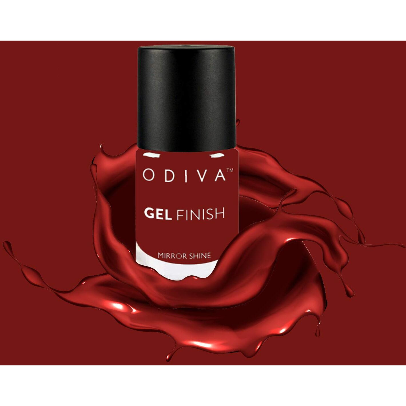 Odiva Gel Finish Nail Polish, | Glossy Finish | Quick Drying | Long Lasting | High Shine, 11 Ml (24 Tomatina,(Bright Red))