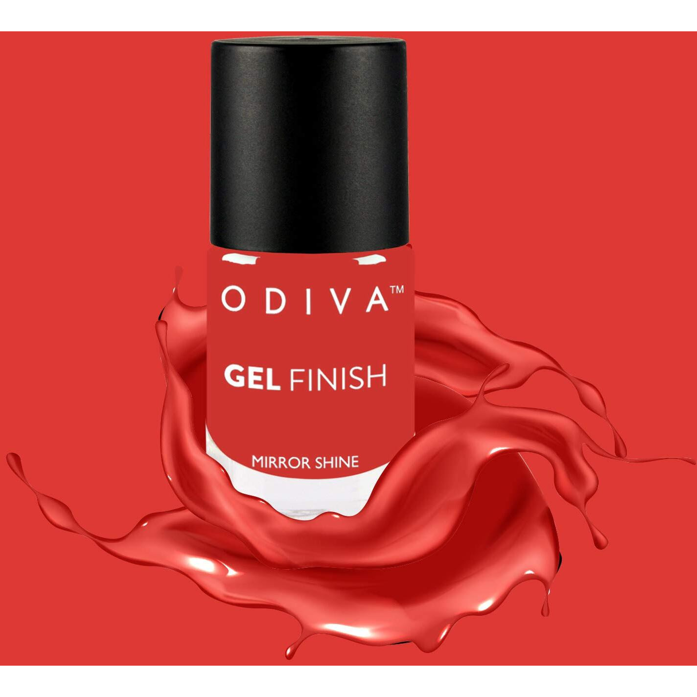 Odiva Gel Finish Nail Polish Quick Drying, Glossy Finish, Long Lasting, Chip Resisting Formula With High Shine Polish, 11 Ml (026 Sweet Escape (Pink Orange))