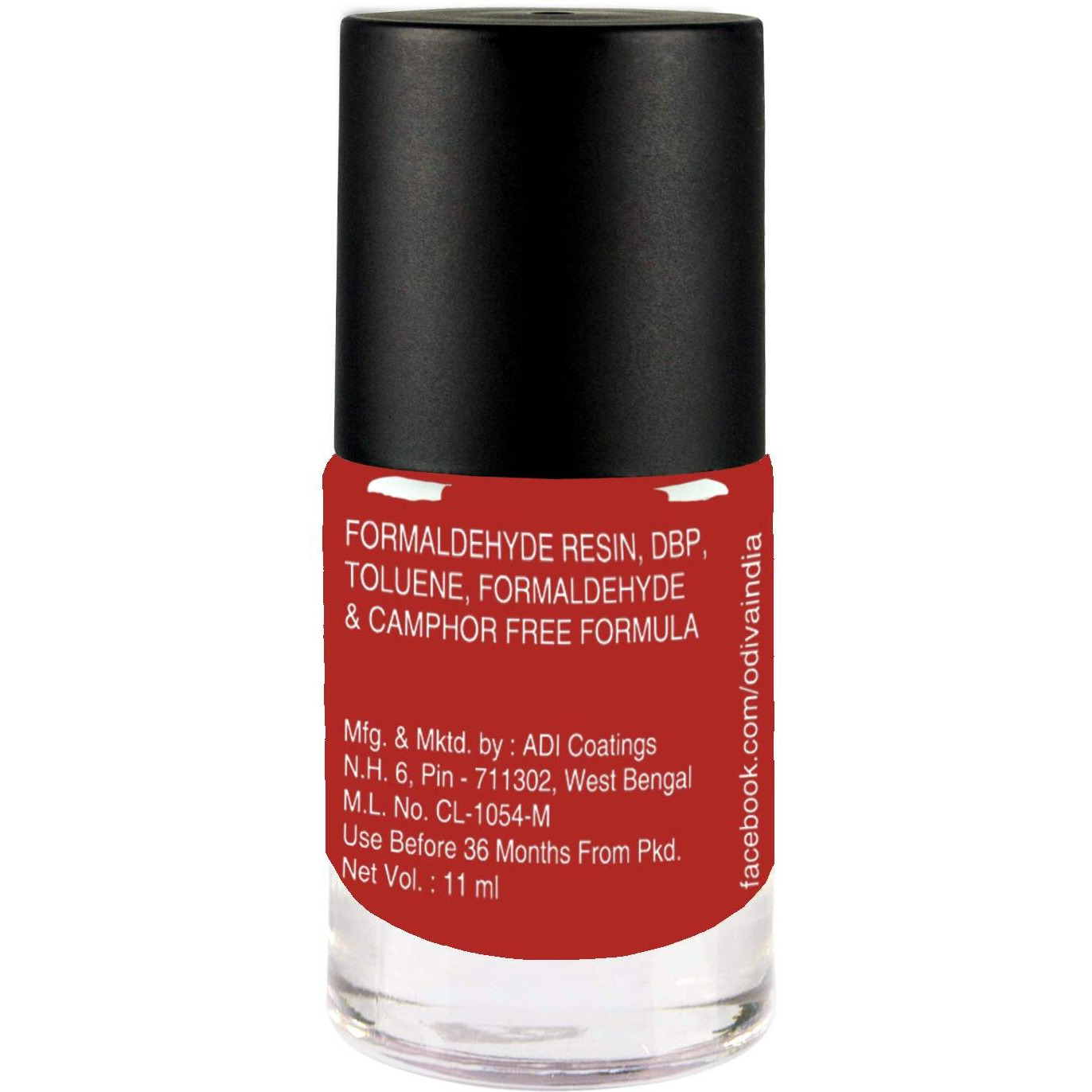 Odiva Gel Finish Nail Polish Quick Drying, Metallic Finish, Long Lasting, Chip Resisting Formula With High Shine & Full Coverage, 11 Ml (028 Fiery Red (Dark Red))