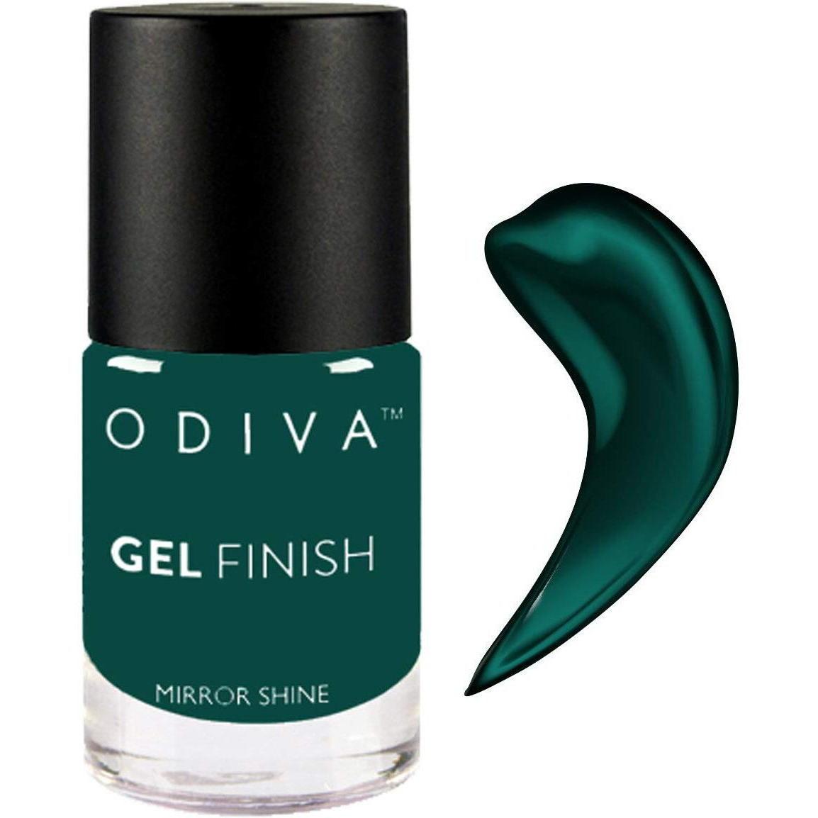 Odiva Gel Finish Nail Polish Quick-Dry, Long Lasting, Gel Finish, High Gloss, 11 Ml (69 Caribbean Holiday (Green))