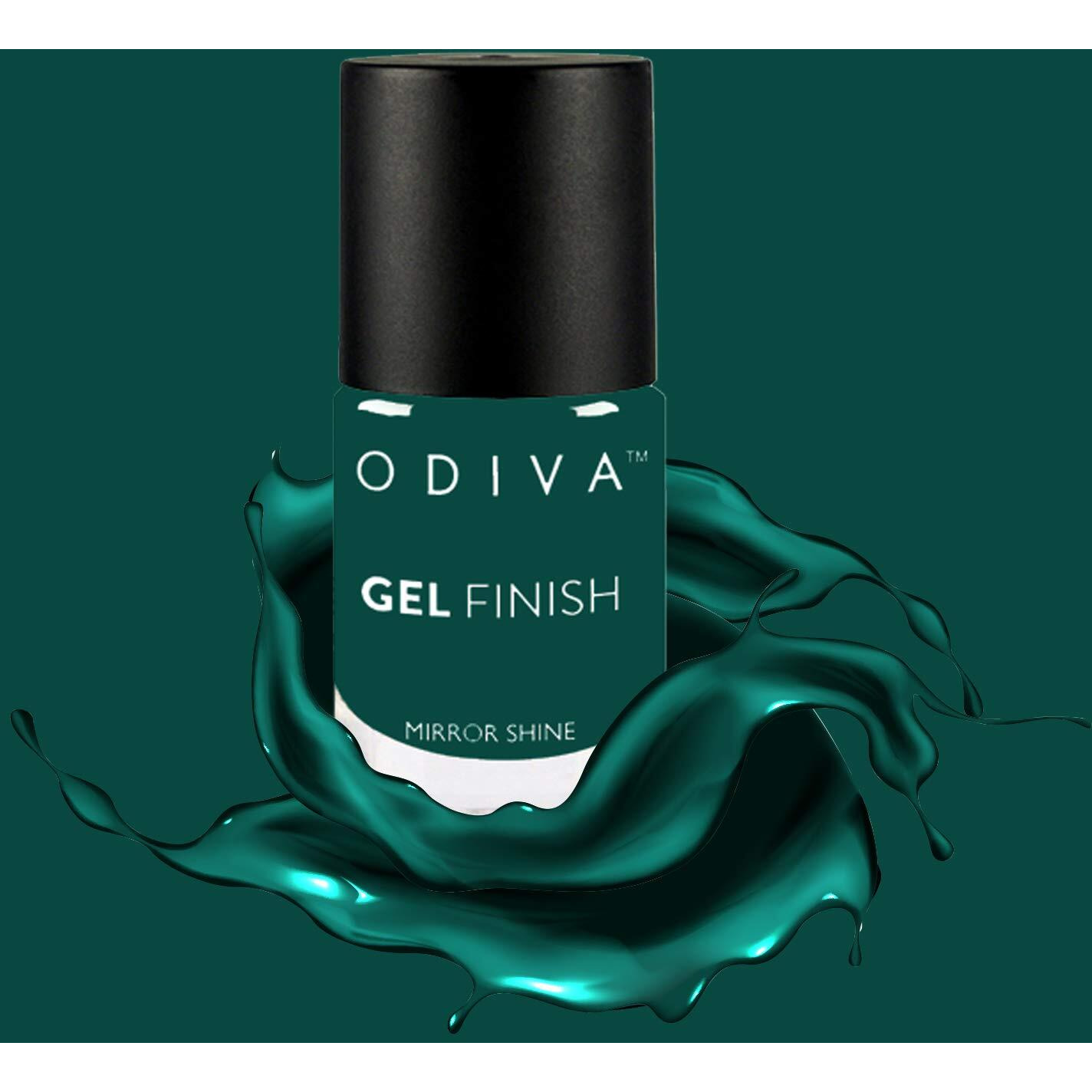 Odiva Gel Finish Nail Polish Quick-Dry, Long Lasting, Gel Finish, High Gloss, 11 Ml (69 Caribbean Holiday (Green))