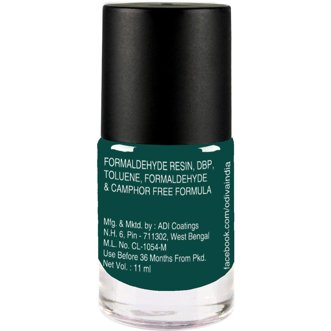 Odiva Gel Finish Nail Polish Quick-Dry, Long Lasting, Gel Finish, High Gloss, 11 Ml (69 Caribbean Holiday (Green))