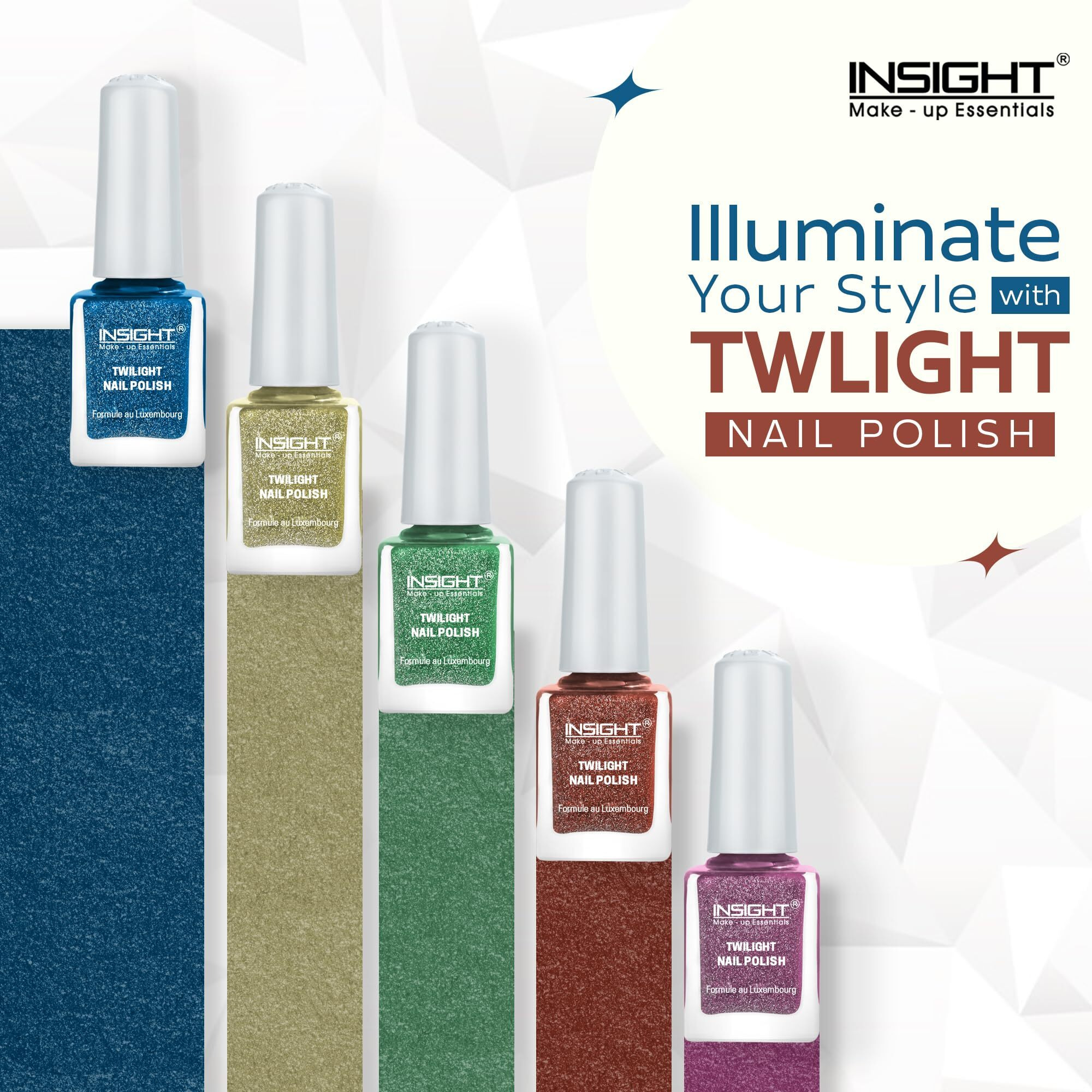 Insight Cosmetics Twilight Nail Polish|Quick Drying|Mettalic Finish|Long Lasting|No Chip Formula|No Harmful Chemicals,Dh-15408, 12 Ml