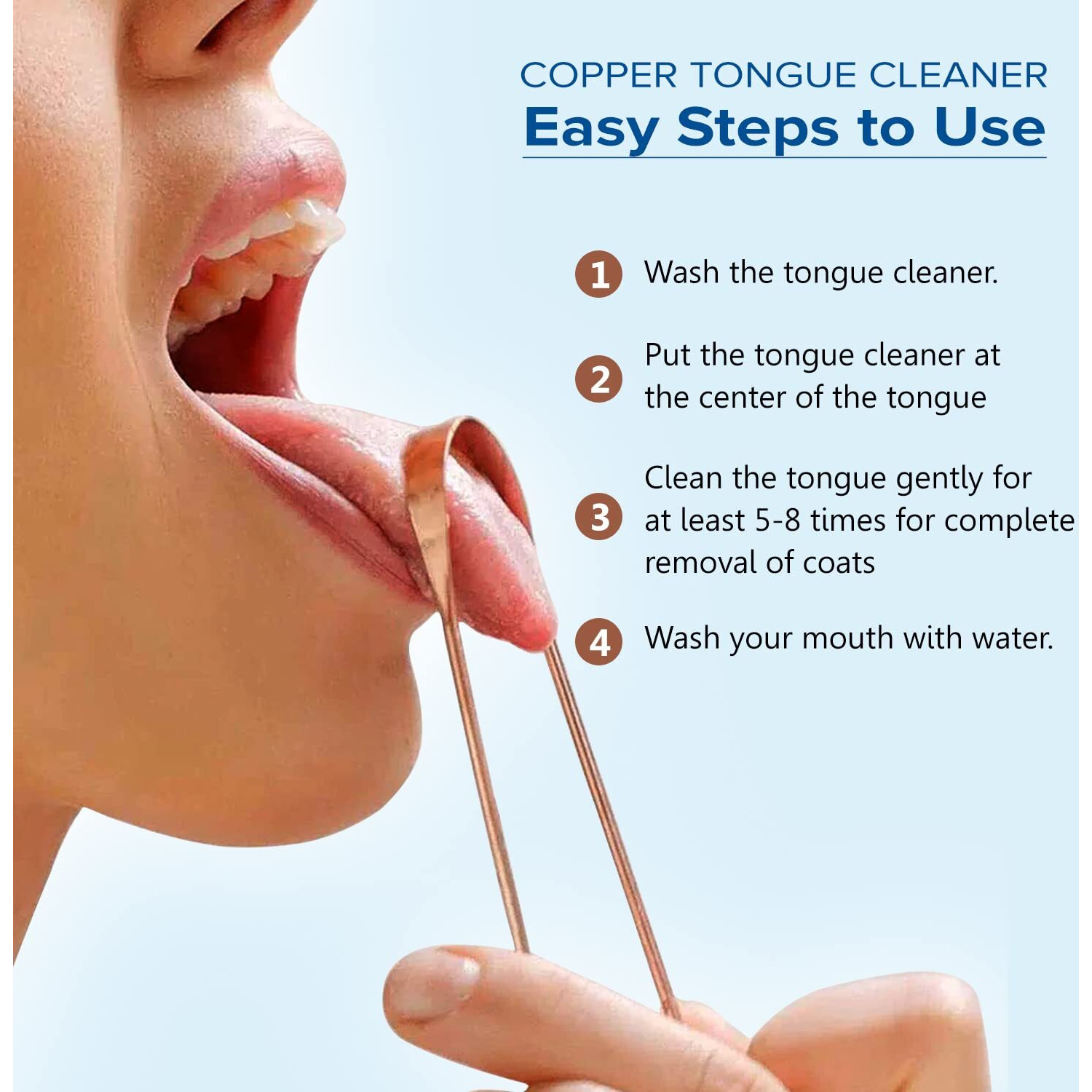 Oralvit Copper Tongue Cleaner (2 Pcs) - Dentist Recommended For Dental Health And Fresh Breath (Pack Of 2)