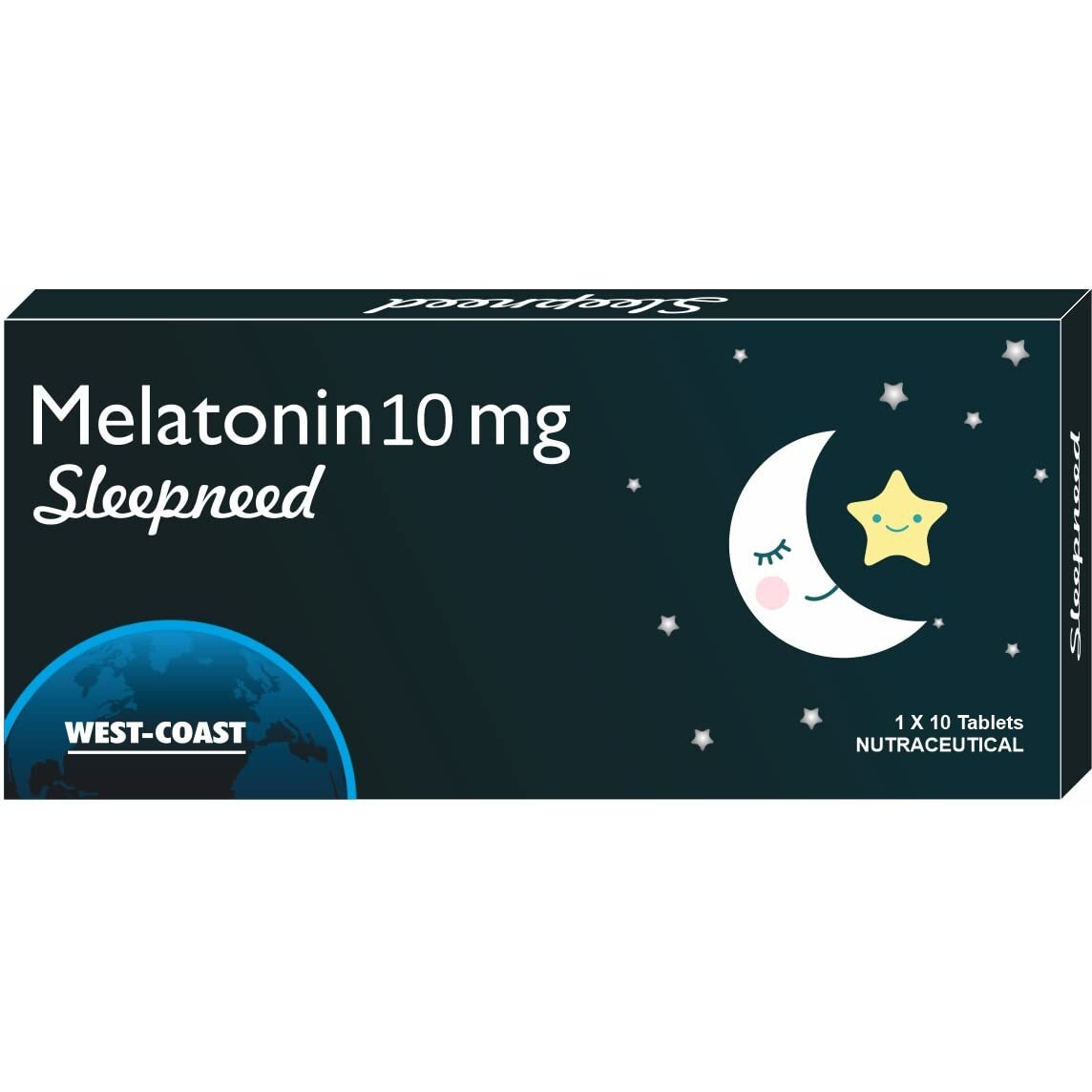 The West Coast Sleepneed Melatonin 10Mg | Formulated To Promote Peaceful Sleep | Advanced Sleep Support | Stay Asleep Longer, Easy To Take, Faster Absorption - 10 Tablets