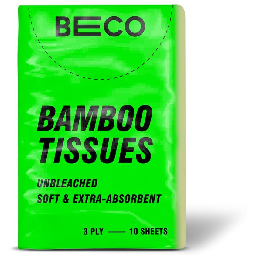 Beco Bamboo Hanky Tissues, 100 Pulls Pack Of 10, 100% Natural And Ecofriendly