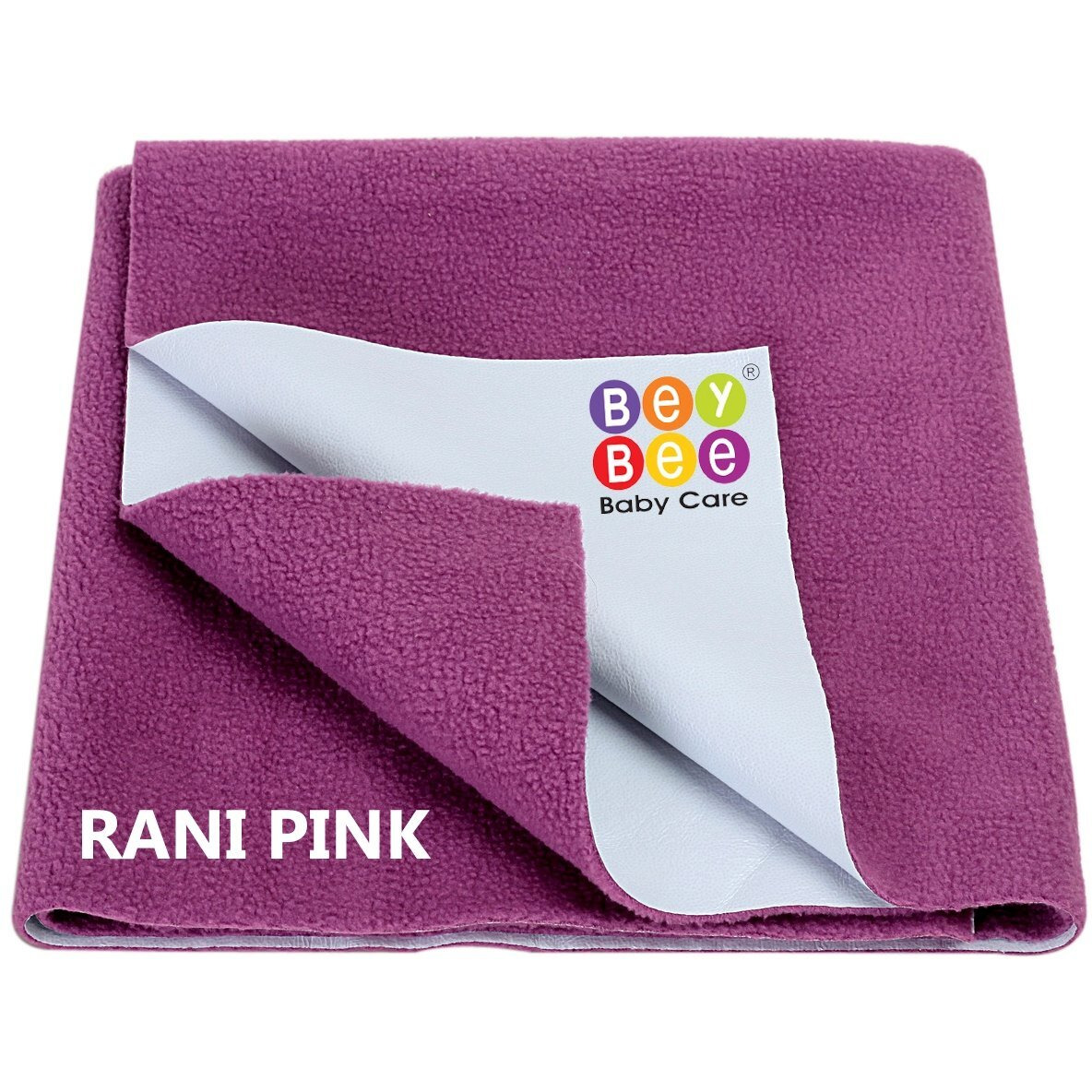Beybee Waterproof Quick Dry Sheet For Baby| Bed Pad Anti-Piling Fleece Extra Absorbent Washable Matress Protector| Baby Bed Protector Sheet For Toddler Children, Medium Size, 100X70Cm, Rani Pink
