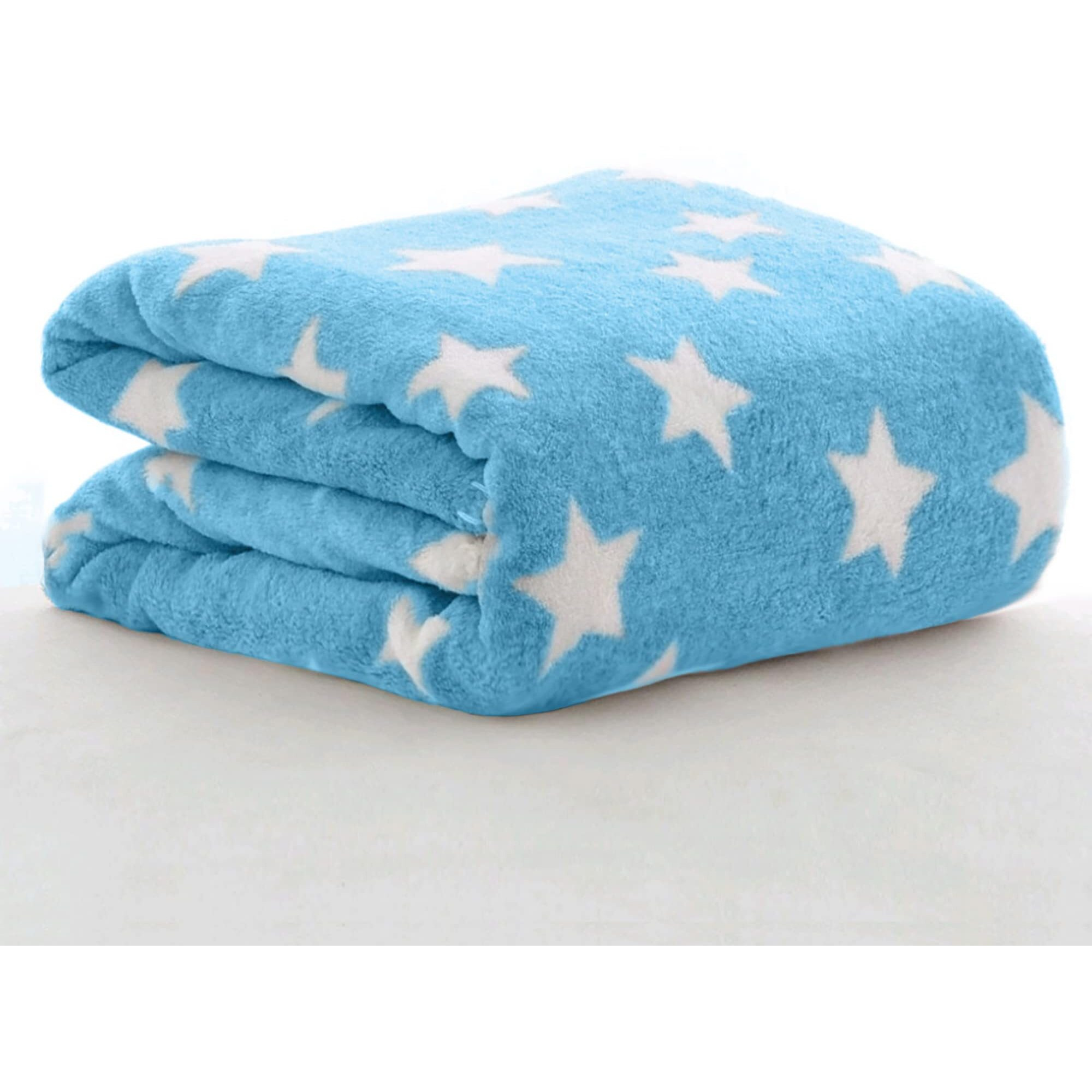 Oyo Baby New Born Super Soft Baby Blanket Wrapper Blanket For Babies (100 X 75 Cm) Star Blue, Fleece, Lightweight All Season | 0-24 Months | Sleeping Bag | Nursing Baby Gifts