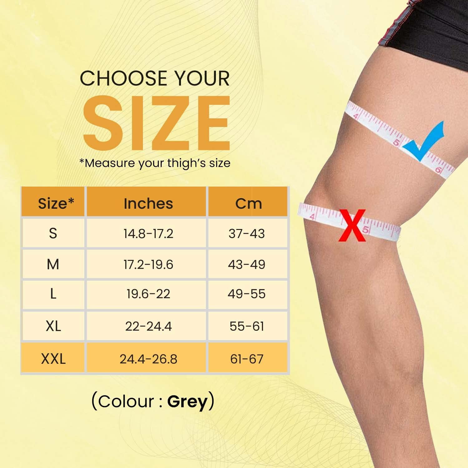 Agaro Stretchable Knee Support, Breathable Fabric, Uniform Compression, Relieves Muscle Pain, Joint Pain, Injury Recovery, For Workout, Running, For Men & Women, Knee Cap, Xxl, Grey, Pack Of 2