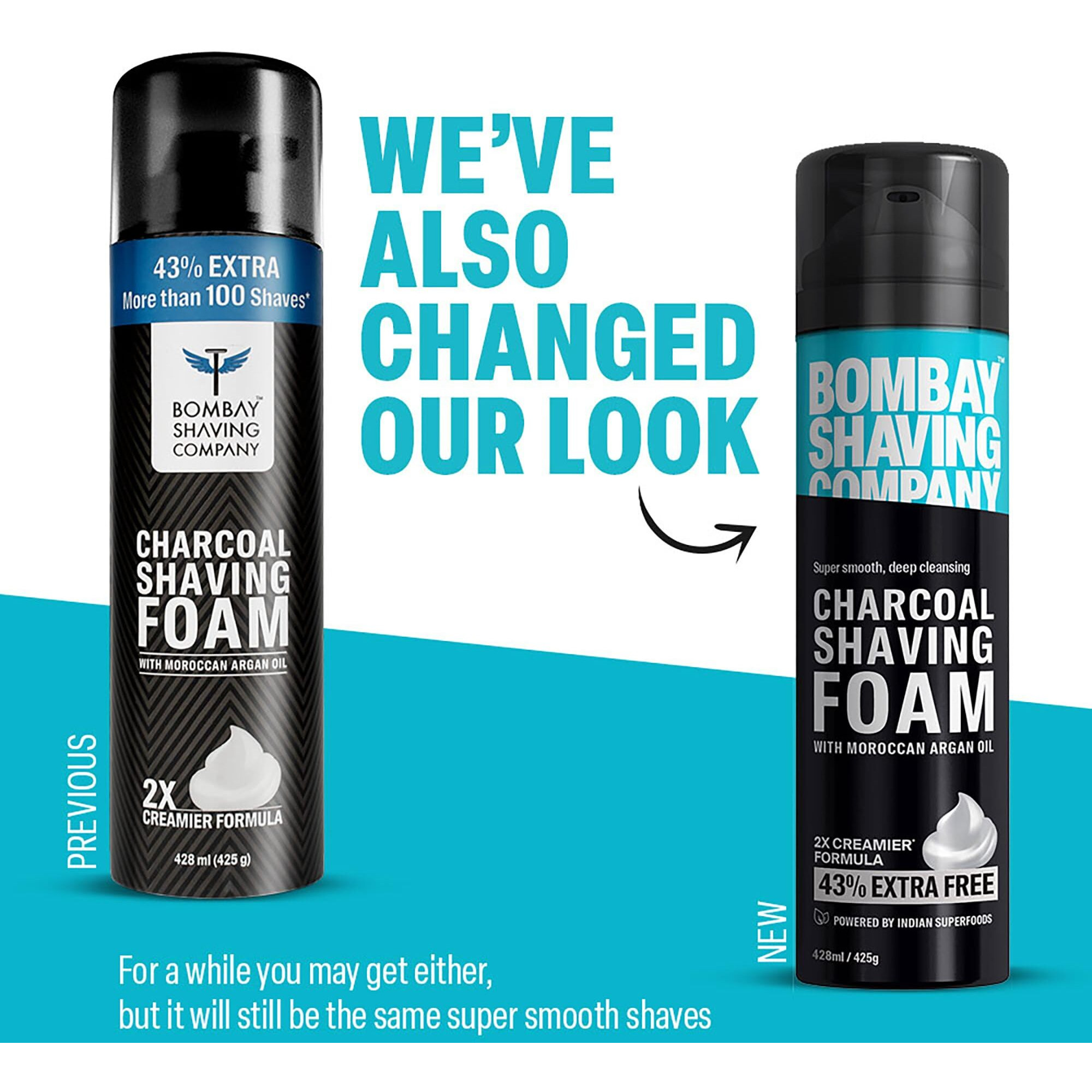 Bombay Shaving Company Charcoal Shaving Foam For Men, 425G (43% Extra) | More Than 100 Shaves | Activated Charcoal And Moroccan Argan Oil || Prime Exclusive Foam