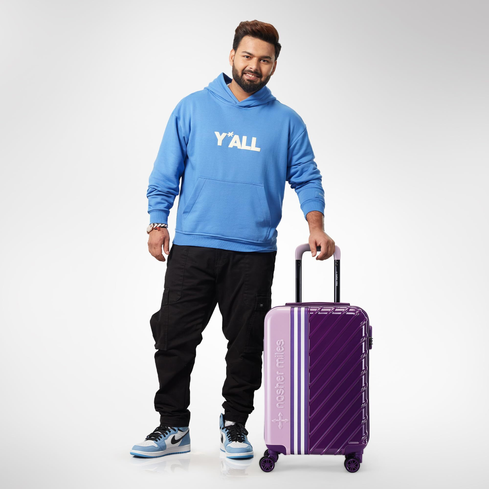 Nasher Miles Vegas Hard-Sided Polycarbonate Cabin Luggage Light Purple Magenta 20 Inch |55Cm Small Trolley Bag