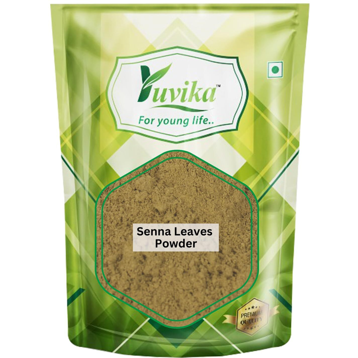 Yuvika Senna Leaves Powder - Sanay Leaves Powder - Cassia Angustifolia - Senna Alexandrina 400 Grams