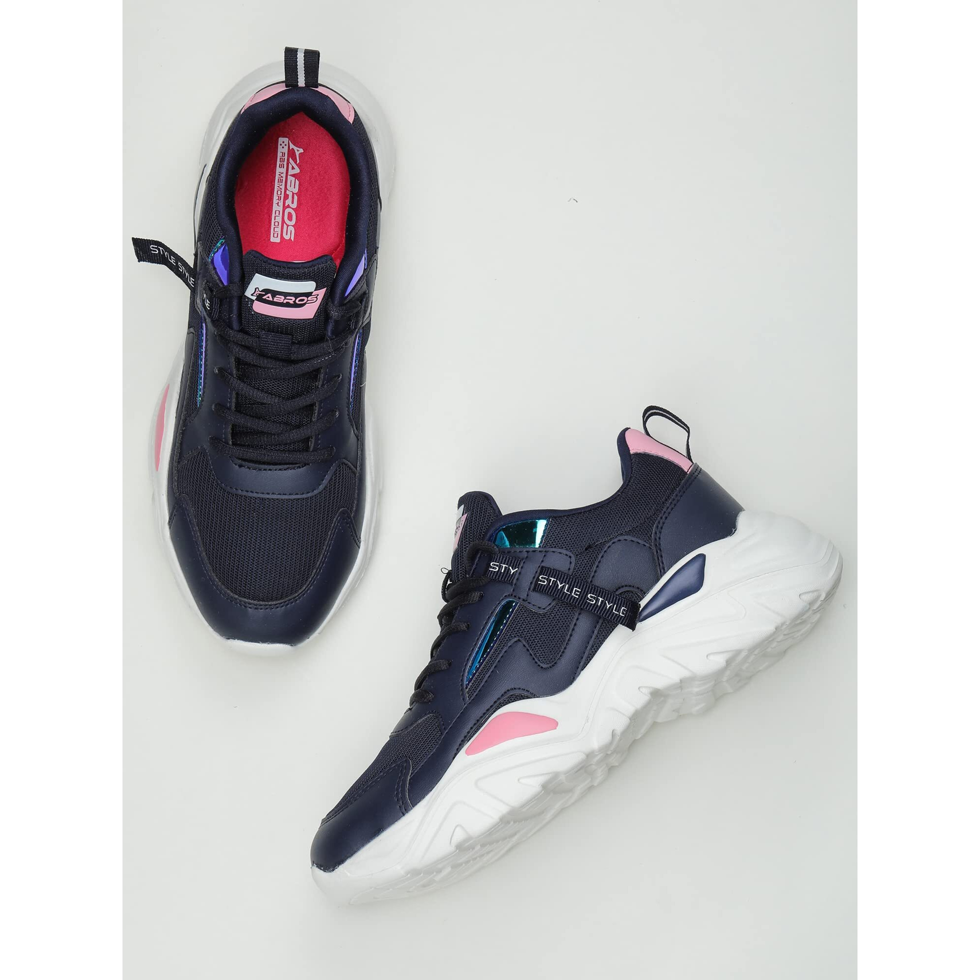 Abros Women's Serena Assl0141 Shoe's -Navy/Pink -7Uk