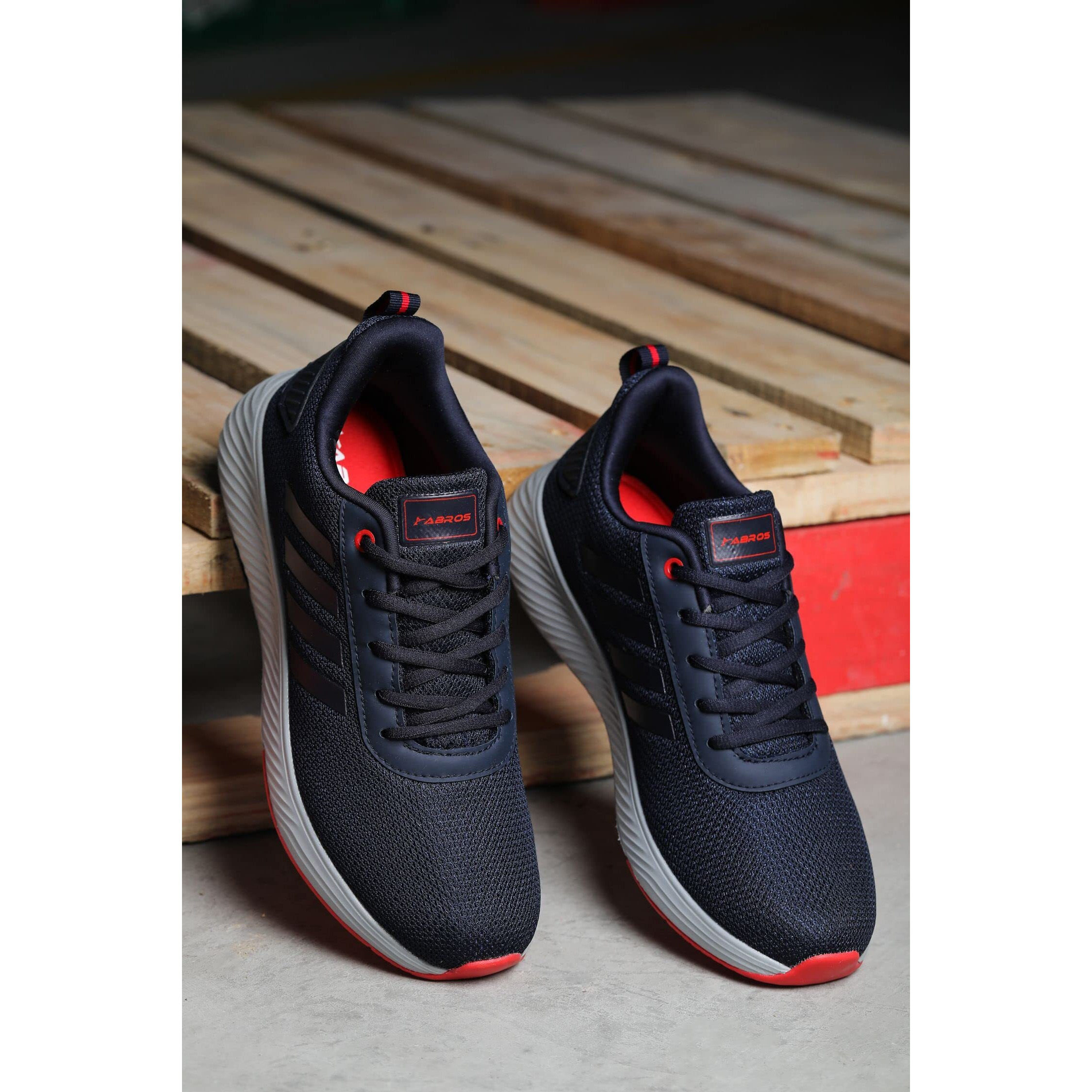 Abros Men's Prime-N Assg1112N Sports Shoes_Navy/Red_8Uk