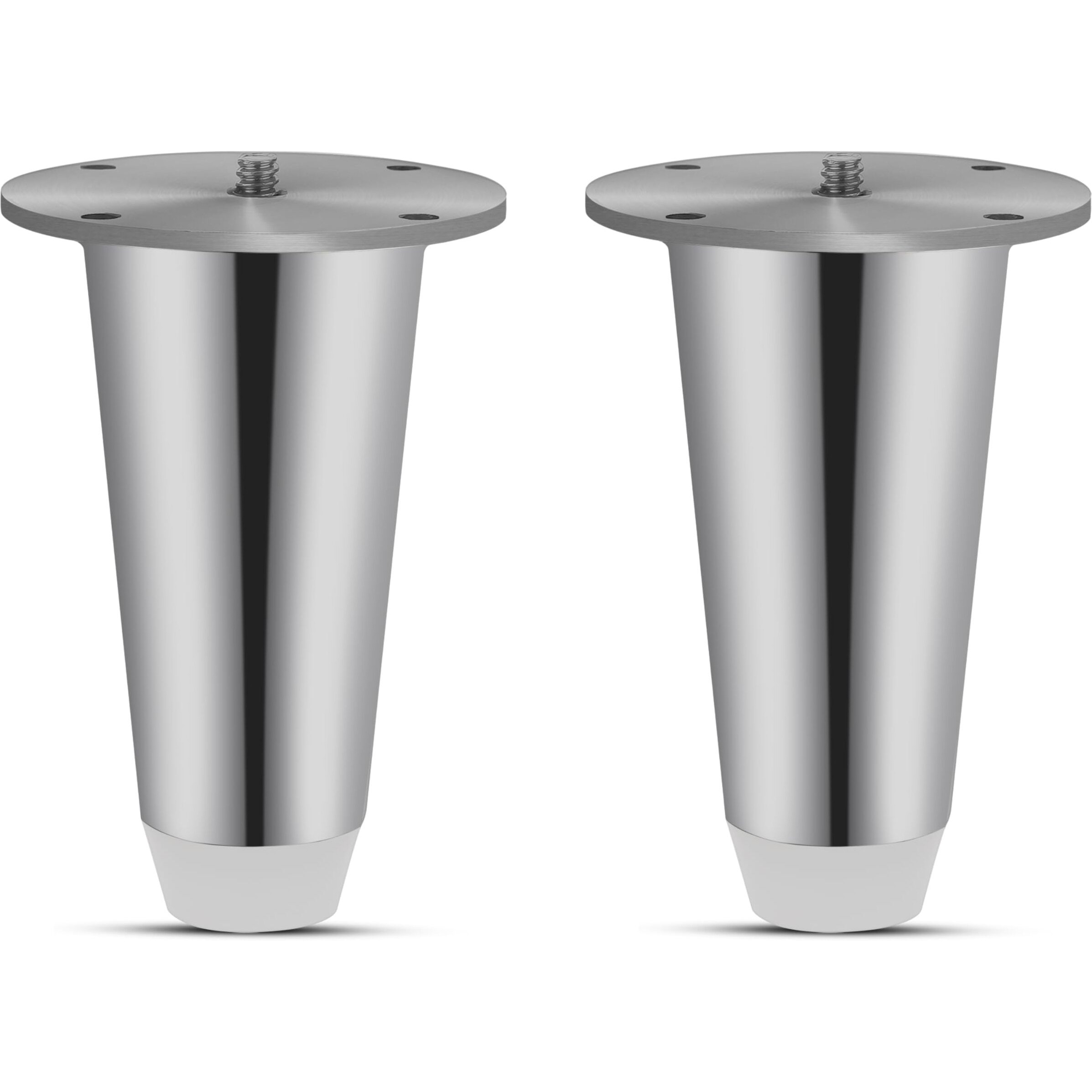 Plantex Heavy Duty Round 4 Inche Spare Sofa Legs/Sofa Bushes For Hight/Legs For Furniture(Set Of 2 Pcs,Chrome)