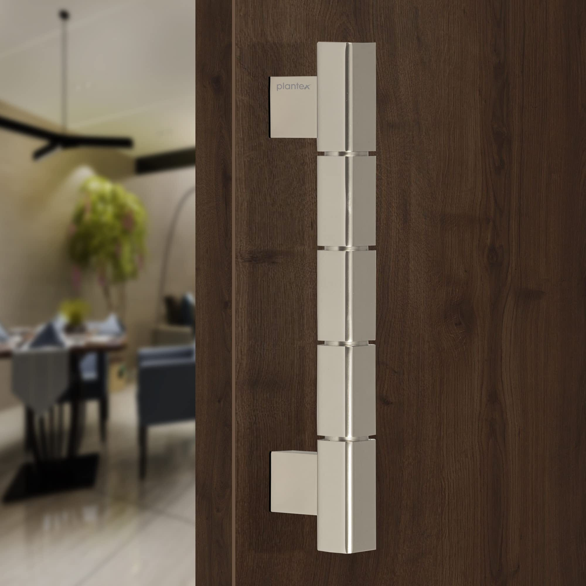 Plantex Mighty Aluminium Main Door Handle/11 Inches Door Handles For Main Door/Door & Home Decor/Wooden & Glass Door Handle/Push & Pull Door (Satin Finish, Pack Of 1) - 3 Years Warranty