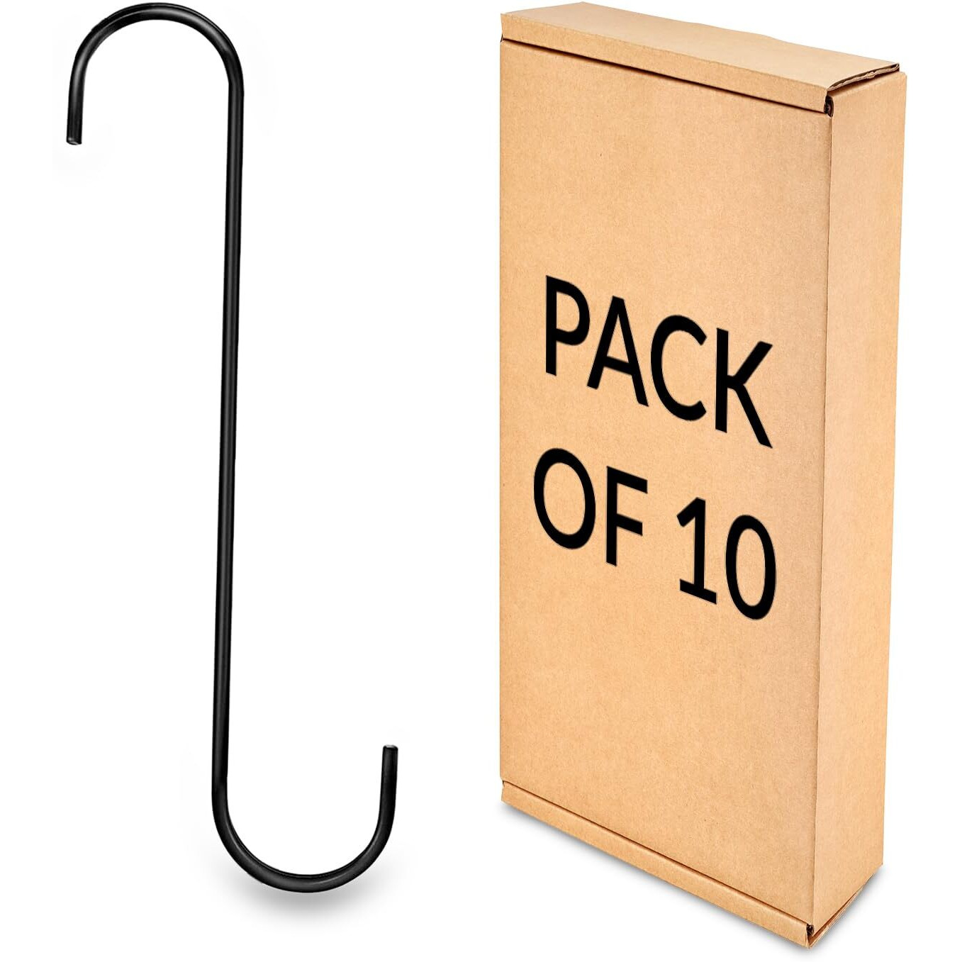 Plantex S Hooks For Hanging Heavy Duty/Plants/Pots/Tree Branch/Bird Feeder - Extension Hook For Hanging Plant For Indoor/Outdoor Uses - S Hook (Pack Of 10)