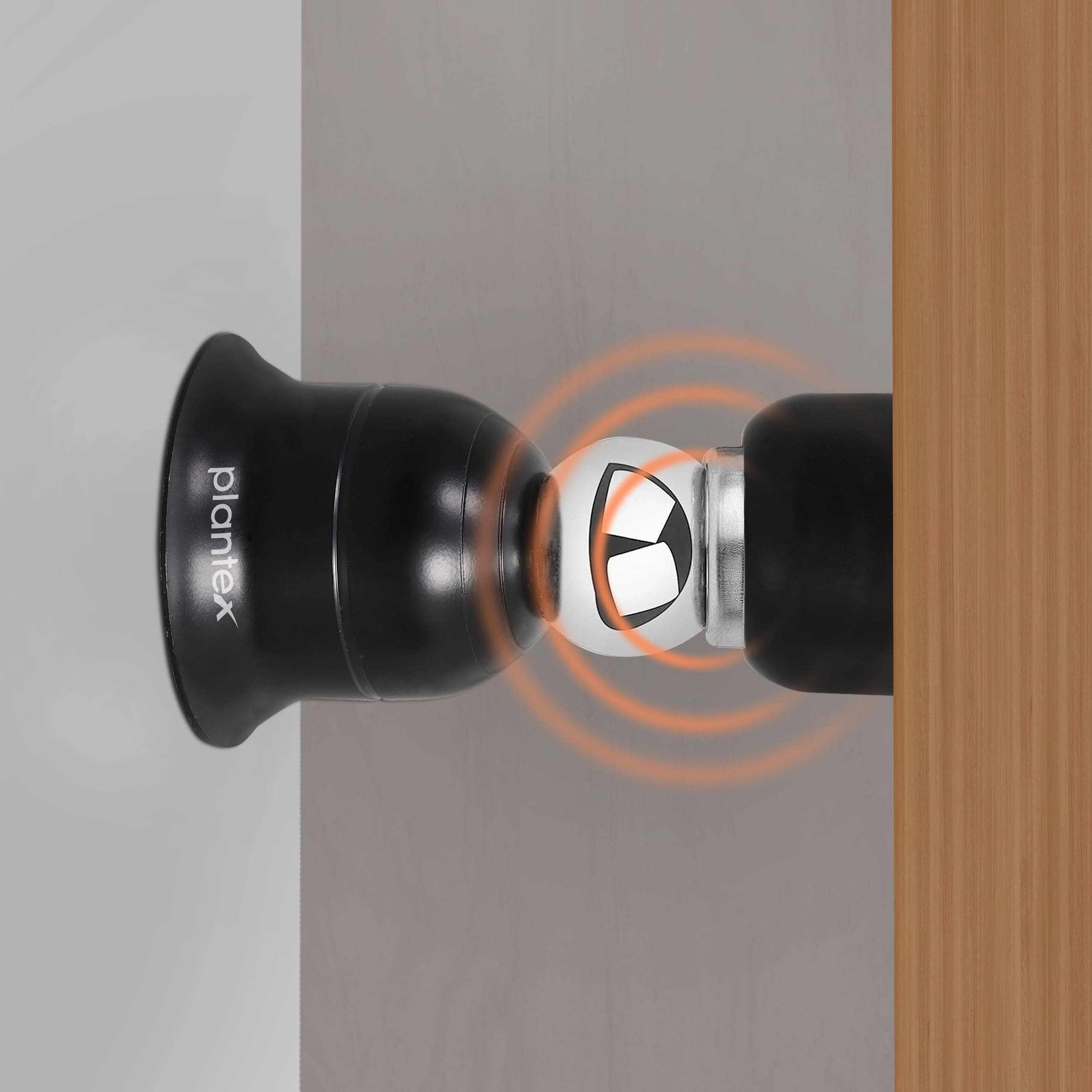 Plantex Door Magnet Stopper For Home/Gate Stopper For Main Door/Door Stopper Magnet/Magnetic Door Stopper - 3Inch (Black Finish)